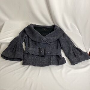 Vintage Rare Asian Market Designer Blazer – Nancy K – Cropped Wool Blend